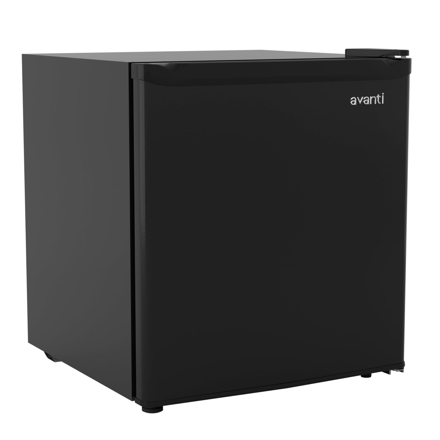 Avanti Mini Fridge 1.6 Cu. Ft. Compact Refrigerator for Dorm, Office & Bedroom, Chiller Compartment, Glass Shelf, Reversible Door with Automatic Defrost, ENERGY STAR, Black