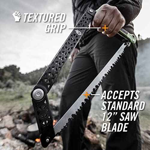 Gerber Freescape Camp Saw Folding Hand Saw for Backpacking Hiking Camping Pruning and Bushcraft, 12" Blade