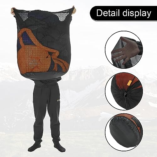 OMVMO 1Pcs100L Mesh Sleeping Bag Storage Sack Stuff Sack Mesh Laundry Bag Drawstring Bag，Tear-Resistant Polyester Mesh,300...