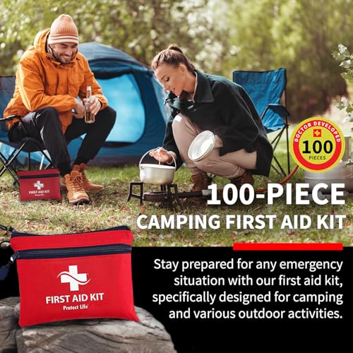 Protect Life Survival First Aid Kit for Home/Business, Camping Survival Kits | Mini Travel First Aid Kit | Camping Equipme...
