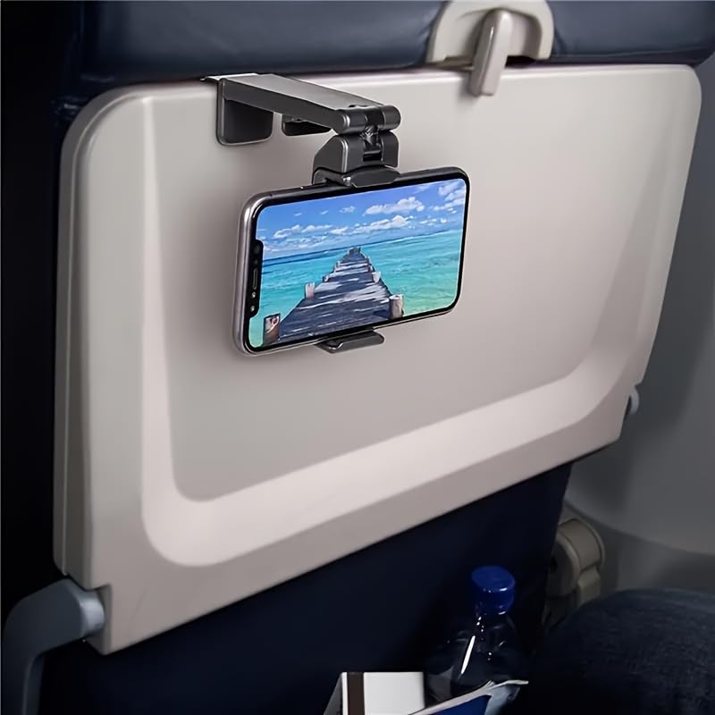 2 Pack Phone Holder for Airplane Use 360° Swivel Travel Phone Stand for Car Dashboard & Tabletop | Durable ABS Hands-Free ...