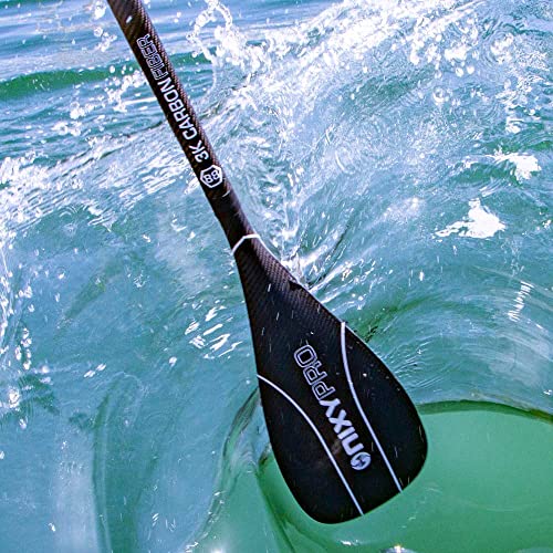 NIXY Full Carbon Fiber SUP Paddle – Adjustable 3 Piece Pro Paddle with ABS Blade Edge for Stand Up Paddle Board – Durable,...