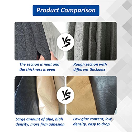 Car Heat Sound Deadening Insulation Mat, - 394 Mil 10.8 Sqft Automobile Sound Deadening & Heat Insulation Material for Aut...