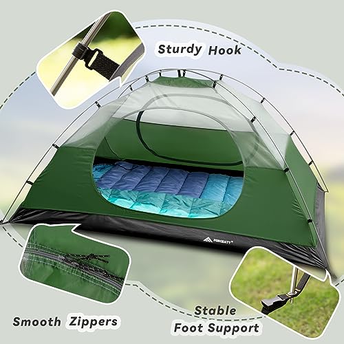 Forceatt Camping Tent 2/3/4 Person, Professional Waterproof & Windproof Lightweight Backpacking Tent Suitable for Outdoor,...