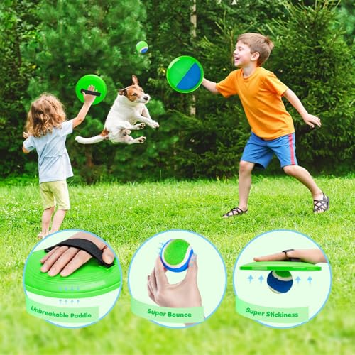 Toss and Catch Ball Set Upgraded - Family Games Kids Toys for Stocking Stuffers - Water-Resistant Great for Beach Pool Yar...