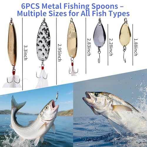 73PCS Fishing Lures Kit with Tackle Box for Freshwater Bass & Trout – Includes Crankbaits, Topwater Frogs, Soft Plastic Wo...