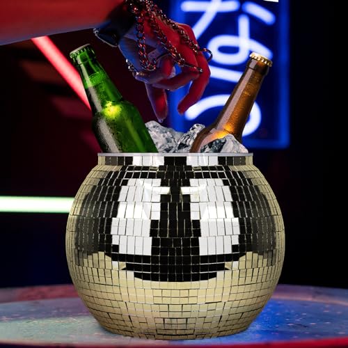 Disco Ball Ice Bucket Beverage Tubs Disco Ball Cup for Parties Large Retro Drink Bucket for Beer Cocktail Wine Champagne C...