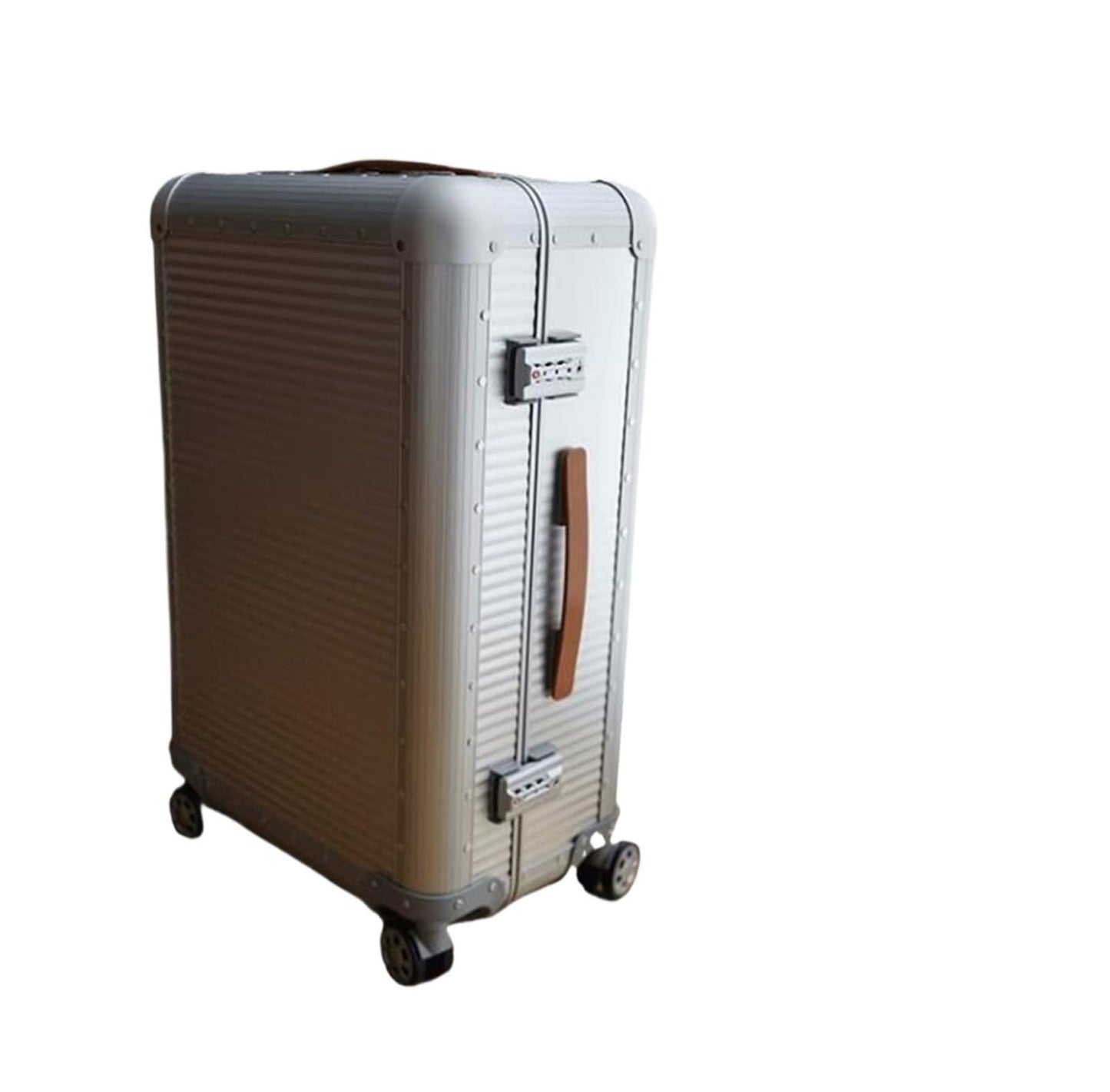 MUdson Trunk 20" 26" Inch Aluminum Cabin Suitcase Butterfly Lock Rolling Luggage Bag Trolley Bag On Wheels Durable (Color : 26 Combination Lock)
