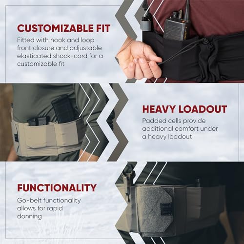 Vertx Mens Clutch Unity Tactical Belt, Modular Mission Belts for Men, Gun Holster Radio Mag Pouch for CCW Concealed Carry