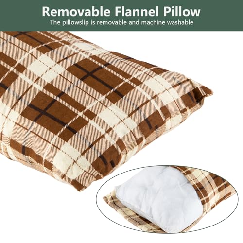 BISINNA Flannel XXL Sleeping bag (90.55"x39.37") Wearable Sleeping Bag for Alults 3 Season with Pillow Compressdin Sack fo...