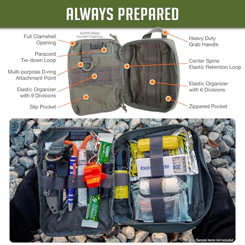 MAXPEDITION Beefy Pocket Organizer, Compact, MOLLE-Compatible, 1000D Nylon Tactical Pouch, Everyday Carry Tool and Gear St...