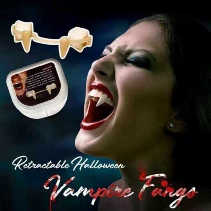 Halloween Vampire Fangs Spoof Friends Retractable Braces Party Prom Role Play False Fangs Teeth Props 1428