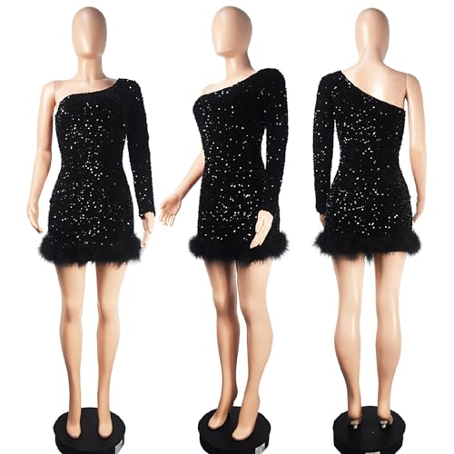 Jigfar Women's Sexy Rhinestone Sheer Mesh See Through Bodycon Dress Birthday Party Club Night Outfits