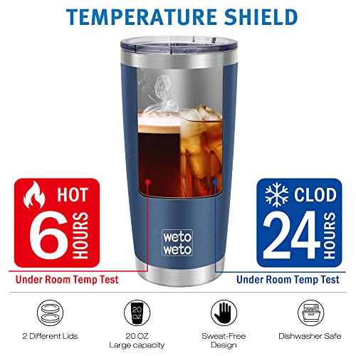 WETOWETO 20oz Tumbler, Stainless Steel Vacuum Insulated Coffee Travel Mug, Double Wall Powder Coated Insulated Coffee Mug ...