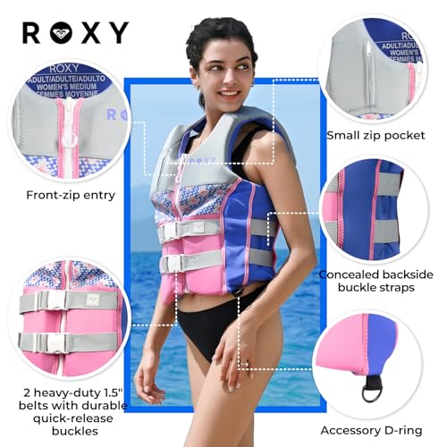 ROXY Women's Life Vest and Quiksilver Infant Life Vest, USCG and Transport Canada Approved PFD, Evoprene CGA Life Jacket f...