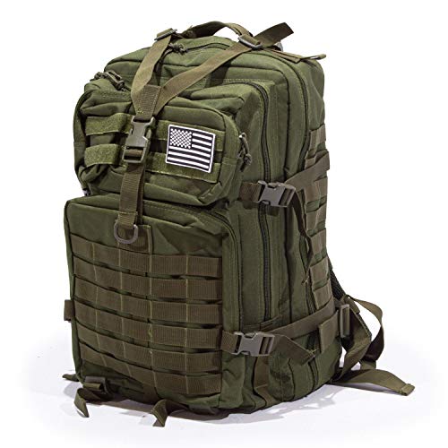 Bug Out Bag Backpack - 50L Tactical Backpack - Great for Survival Essentials (Green)