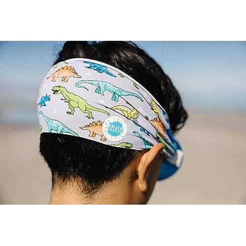 Splash Place SWIM GOGGLES with Fabric Strap - Adult & Kids Swim Goggles - BLUES & GREENS
