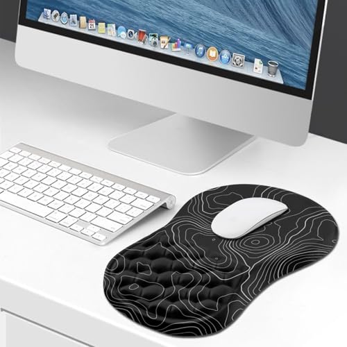 Hokafenle Ergonomic Mouse Pad Wrist Support, Wrist Rest Mousepad for Carpal Tunnel Pain Relief with Integrated Memory Foam...