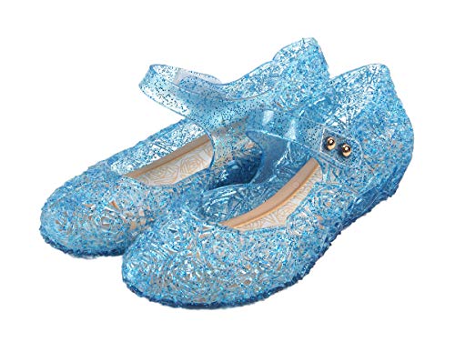 GUGUYeah Princess Mary Jane Jelly Shoes, Ballet Flats Cosplay Birthday Party Dress Up Sandals for Little Girls, Toddler or...