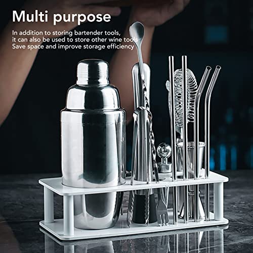 Bartender Kit Stand, Detachable Space Saving Odorless Multipurpose Plastic Bartending Tool Holder Cocktail Shaker Set Drin...