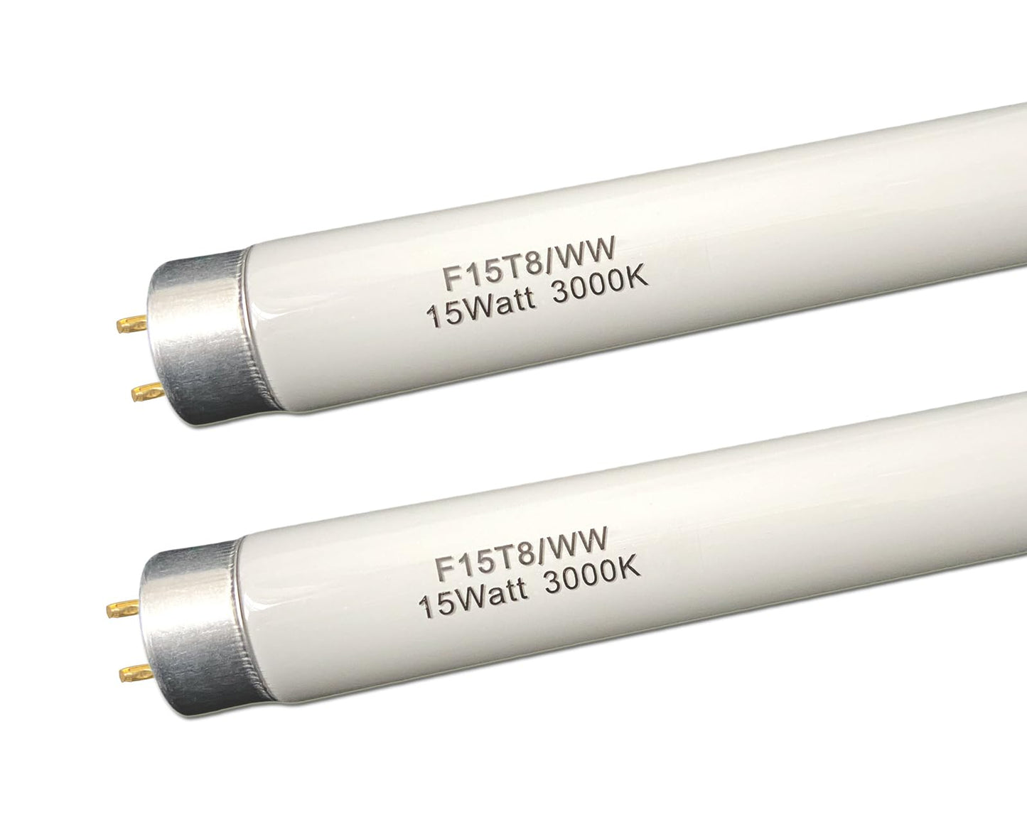18 inch F15T8/WW Fluorescent Light Bulb 15watt F15T8-KB Warm White Replacement Tube,3000K Soft White T8 Linear Lamp for Kitchen and Bath