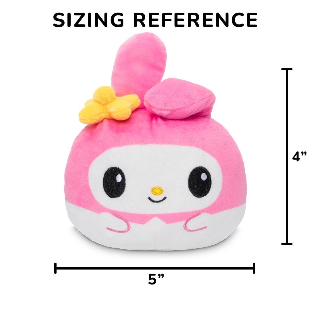 TeeTurtle My Melody and Kuromi Reversible 4" Halloween Plushie - Angel and Devil - Cute Kawaii Soft Stuffed Animal