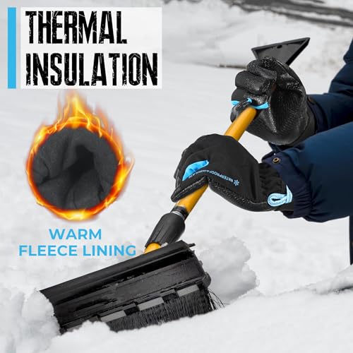 HANDLANDY Insulated Work Gloves, Thermal Winter Gloves Waterproof for Men Women