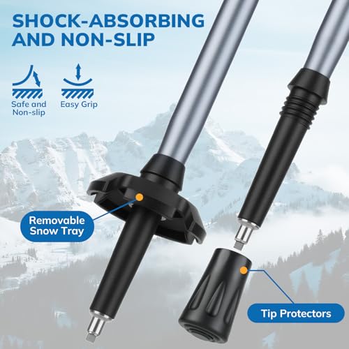 Gifts for Men Christmas Collapsible Trekking Pole, Ultralight 7075 Aluminum Hiking Stick for Women, Men & Seniors, 3-Secti...