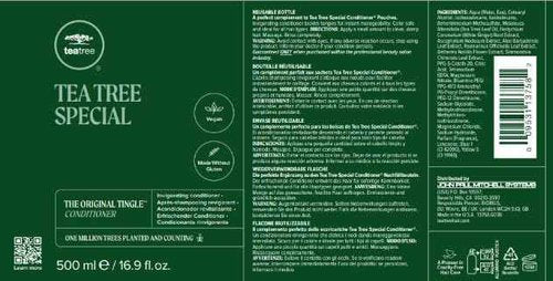 Tea Tree Special Conditioner Aluminum Bottle, 16.9 fl oz and Refill Pouch, 33.8 fl oz, Detangles, Smooths + Softens, For All Hair Types, Set
