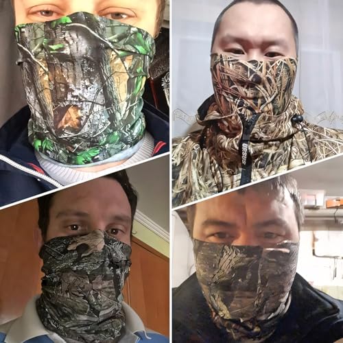 Camouflage Neck Gaiter Camo Balaclava Face Cover for Men Fishing Outdoor Sports