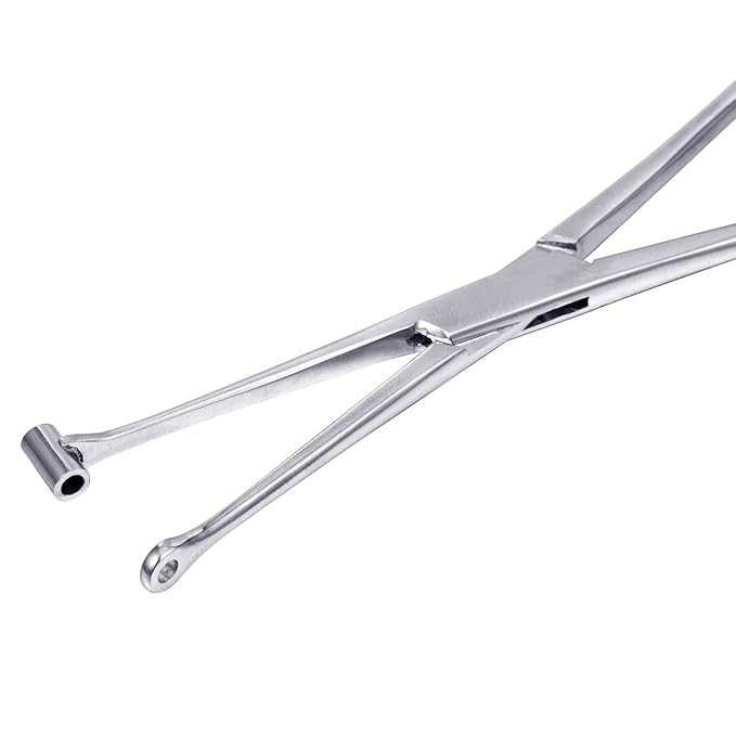 DJCIW 6" Tragus Septum Forceps, Bucket End Tragus Septum Clamp Pliers，316L Stainless Steel Tragus Ear Piercing Forceps Piercing Clamps Body Piercing Tools