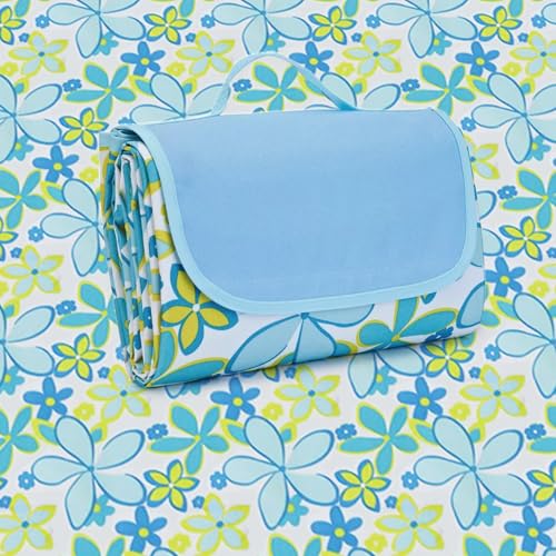 Lacabin Picnic Blanket 77 x 79 Inches Waterproof Oxford Fabric Picnic Blanket Portable and Foldable Outdoor Mat for Campin...
