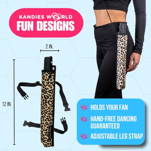 Rave Fan Holster – Festival Hand Fan Holder, Adjustable Leg & Shoulder Strap, Hands-Free Fan Belt Pouch – Compatible with ...