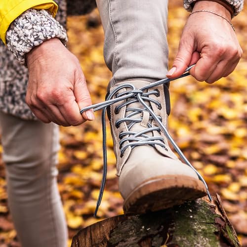 Round Striped Climbing Shoe Laces: Outdoor Work Shoelaces Hiking Boot Laces 1 Pair