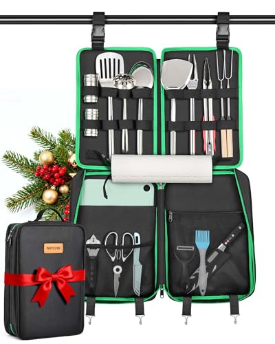 FANGSUN Camping Cooking Utensils, 16 PCS Portable Camping Kitchen Set with Grill Accessories, Camp Gifts for Men Dad, New ...