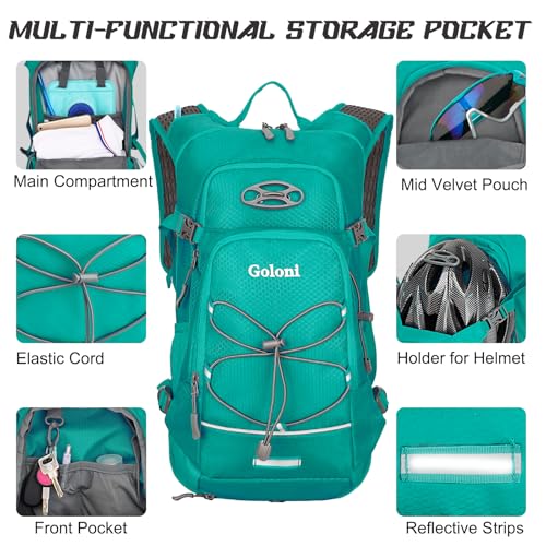 Hydration Backpack,Lightweight Hiking Backpack with 2L Water Bladder,Water Backpack for Biking, Running, Festival