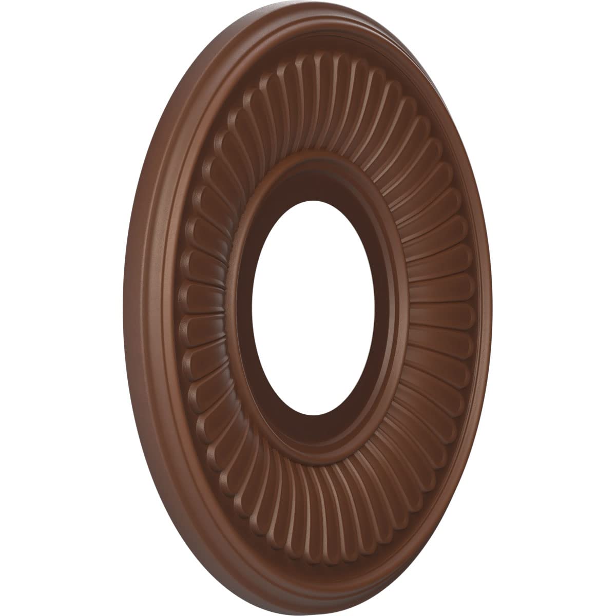 Ekena Millwork Cmp10Bedru Berkshire Thermoformed Pvc Ceiling Medallion (Fits Canopies Up To 4 1/2), 10Od X 3 1/2Id X 3/4P, Unive