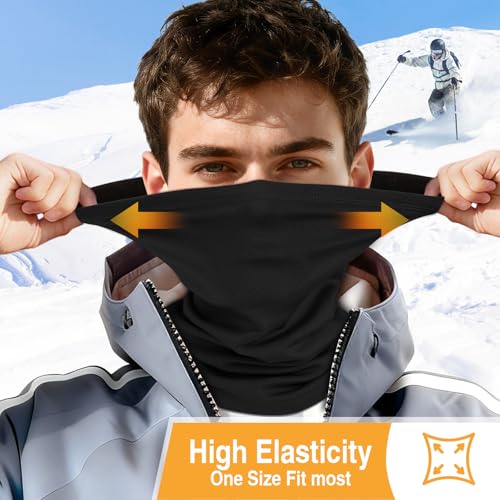 LUOLIIL VOE 2 Pack Winter Neck Gaiter Warmer for Men&Women,Windproof Face Cover Fleece Face Mask Scarf for Cold Weather Sport