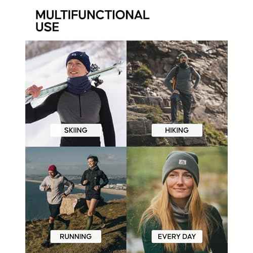 DANISH ENDURANCE Lightweight Merino Wool Beanie for Men & Women, Thermal Hat
