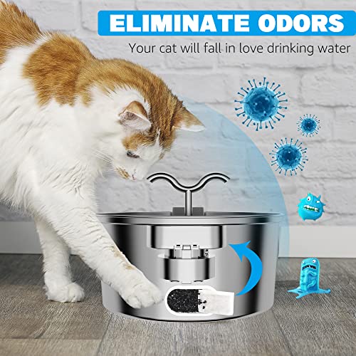 Cat Water Fountain Filter, 32 Pack Cat Fountain Filters, Cat Fountain Replacement Filter for 67oz/2L&108oz/3.2L Stainless ...