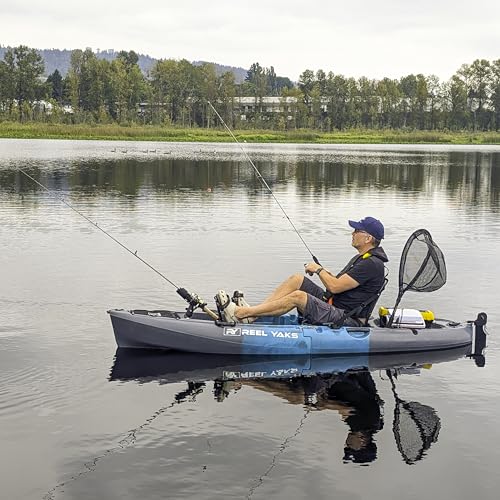 14ft Raptor Reel Yaks Modular Kayak| Go Tandem or Solo | Fin Drive Pedal Fishing Kayak | 520lbs Capacity | 3 Piece