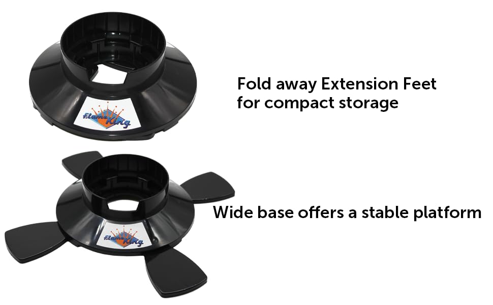 Flame King YSN1LBB Propane Base for 1LB and 1/2LB Propane Canisters for Safety and Stability
