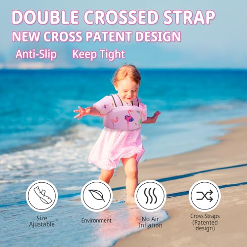 Elejolie Toddler Swim Vest for Child Learn Swiming Training,Infant Safety Swimmies Aid Jacket for Kids 2 3 4 5 6 Years Ol...