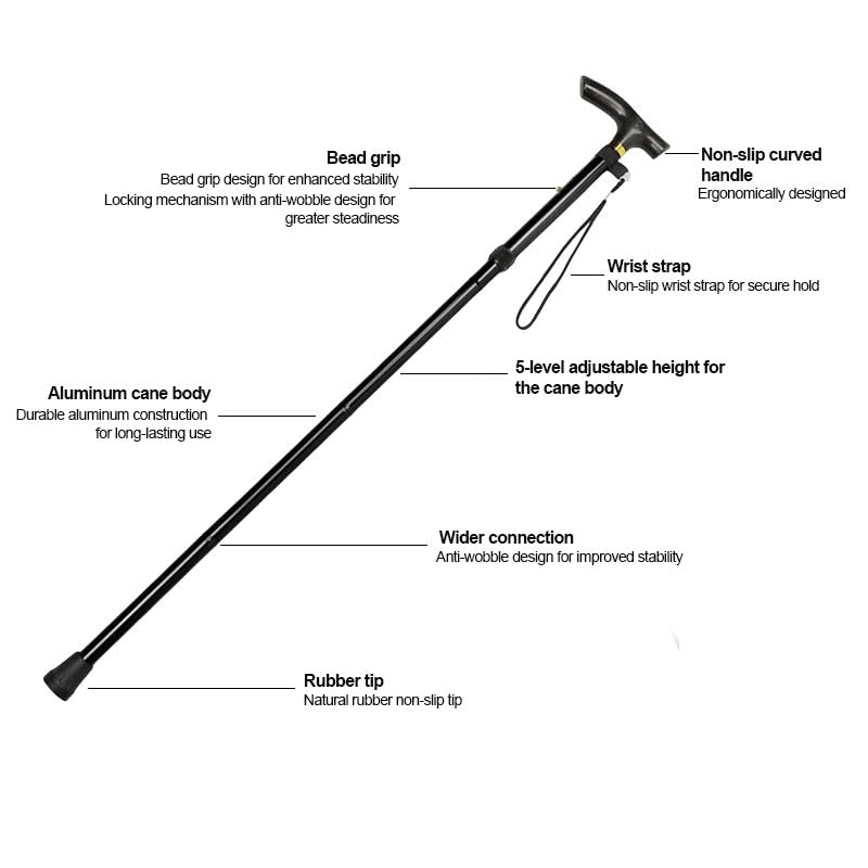 Foldable Hiking Poles, Aluminum Alloy Collapsible Outdoor Walking Sticks, Adjustable Lightweight Trekking Pole for Hiking,...