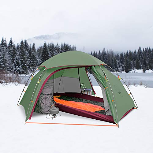 KAZOO Waterproof Backpacking Tent Ultralight 1/2 Person Lightweight Camping Tents 1/2 People Hiking Tents Aluminum Frame D...