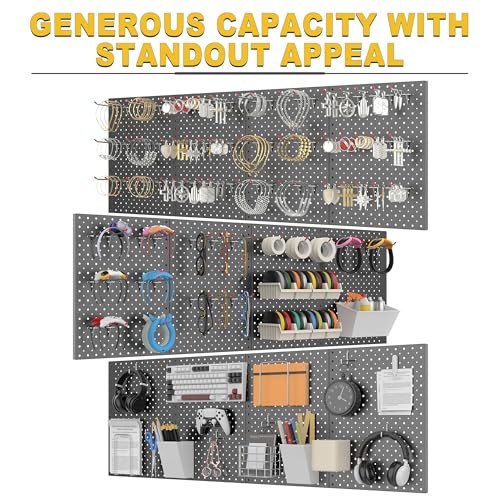 Ultrawall Pegboard Display Stand, Metal Tabletop Pegboard Display, Accessories Rack Organizer for Jewelry, Retail Stores, ...