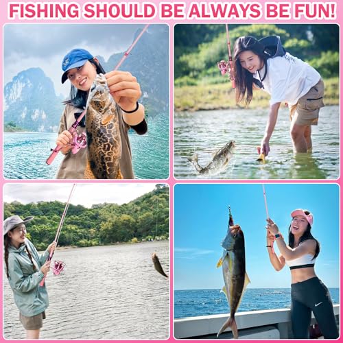 Castaroud Fishing Rod and Reel Combos, Carbon Fiber Telescopic Fishing Pole Kit with Spinning Reel, Fishing Line, Fishing ...