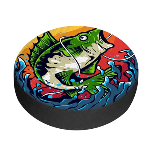 Camper Spare Tire Cover Ultimate Fishing Adventure RV Tire Cover Sunproof DustProof Universal for Trailer SUV Camp Travel ...