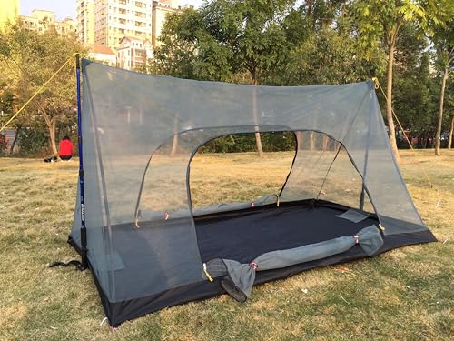 TOLVPWR Ultralight Mosquito Net Tent for 1 Person, Tear-Resistant Mesh Bug Shelter with Double Doors, Hanging Hook & Stora...
