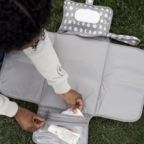 Tiny Twinkle Portable Diaper Changing Pad | Waterproof, Wipeable & Compact Baby Changing Pad for Travel | Smart Wipes Pock...